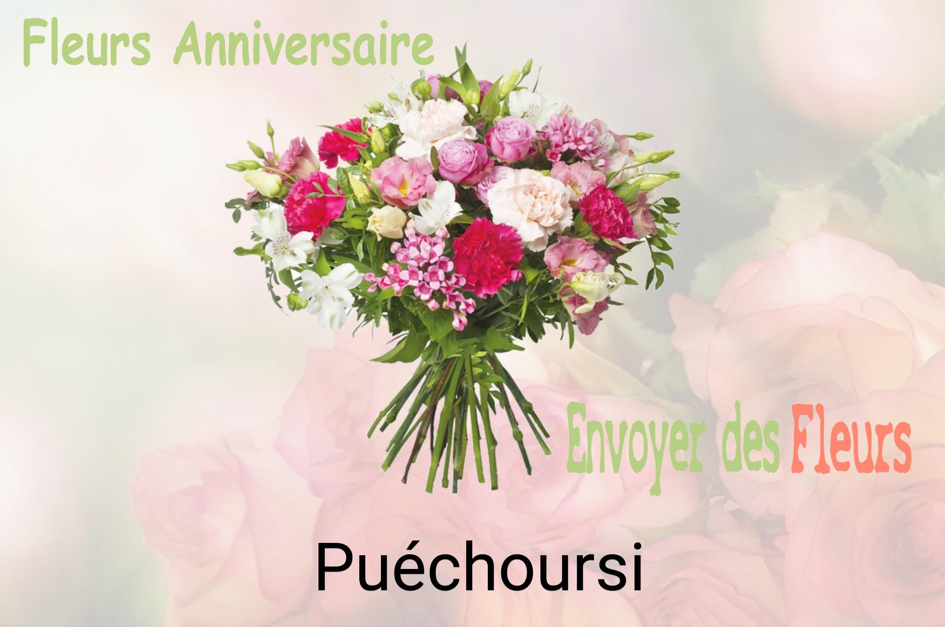 Bouquet de fleurs d’anniversaire livré à Puéchoursi